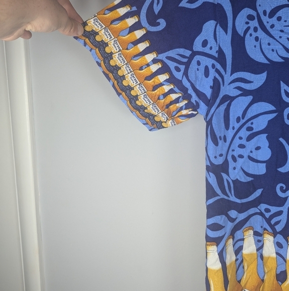 Corona Extra Mexican Cerveza Beer Button Up Hawaiian party T-shirt mens XL - Picture 4 of 7